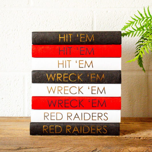 "Hit 'Em Wreck 'Em Red Raiders" Decorative Books
