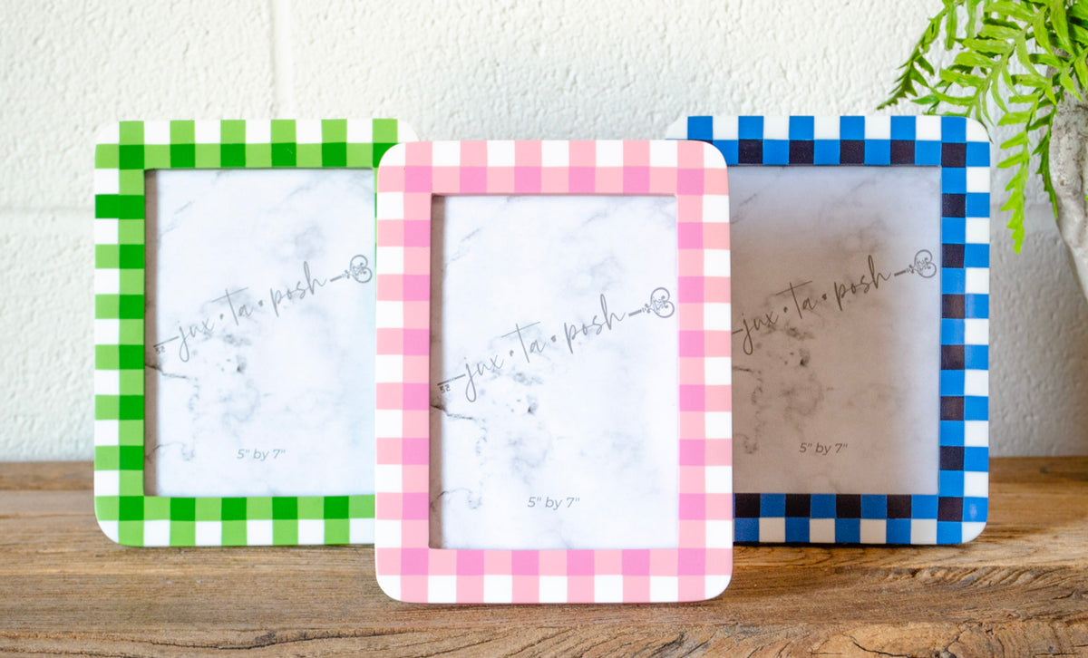 Bright Gingham Picture Frame