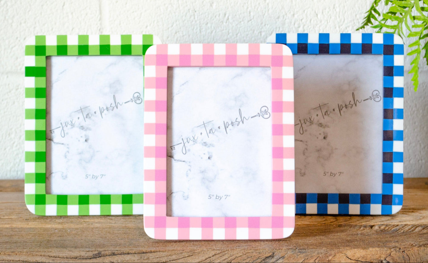 Bright Gingham Picture Frame
