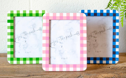Bright Gingham Picture Frame