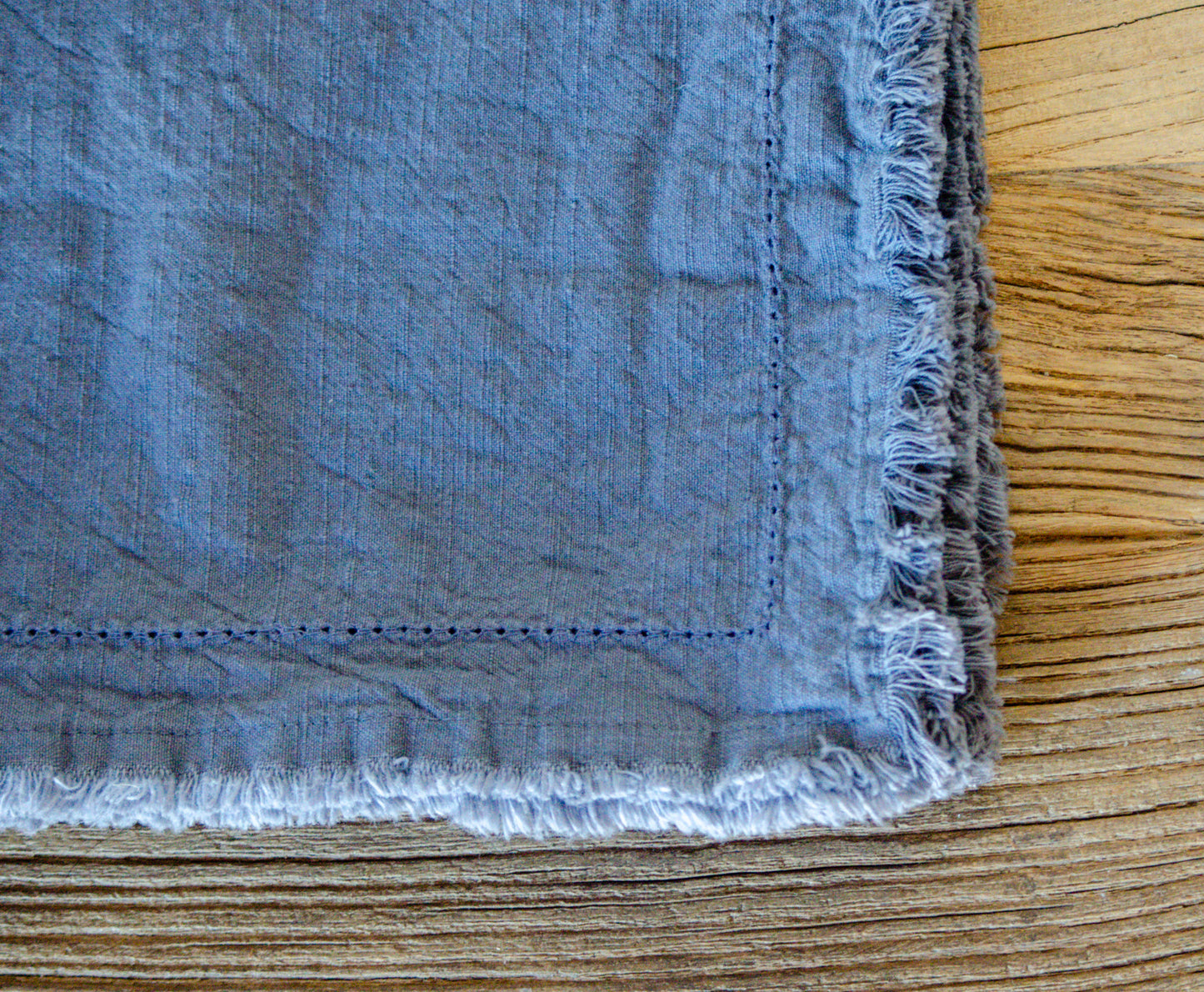 Blue Frayed Edge Napkin