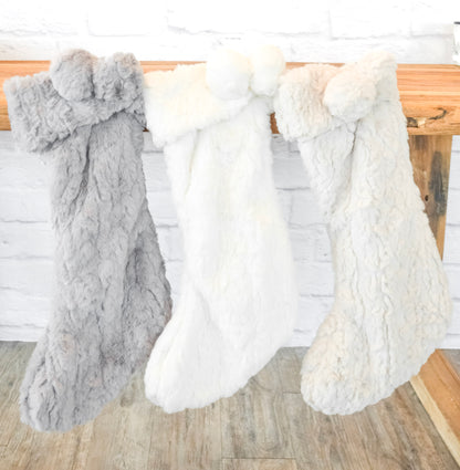 Winter Plush Faux Fur Stockings