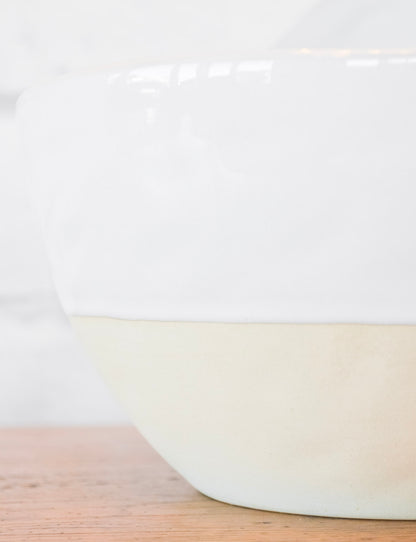 Set of 4 Neutral Stoneware Batter Bowls