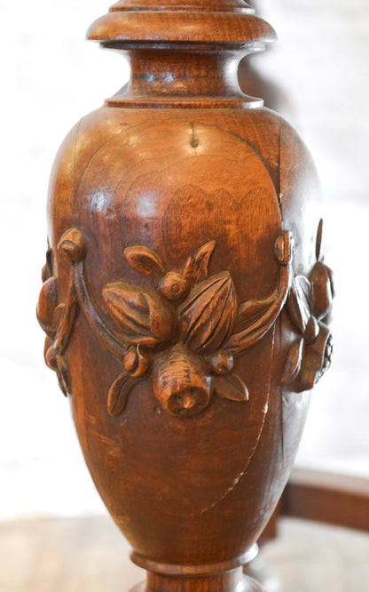 Henri II Style Lion Head Carved Oak Table