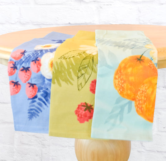Flowers & Berries Dish Towel