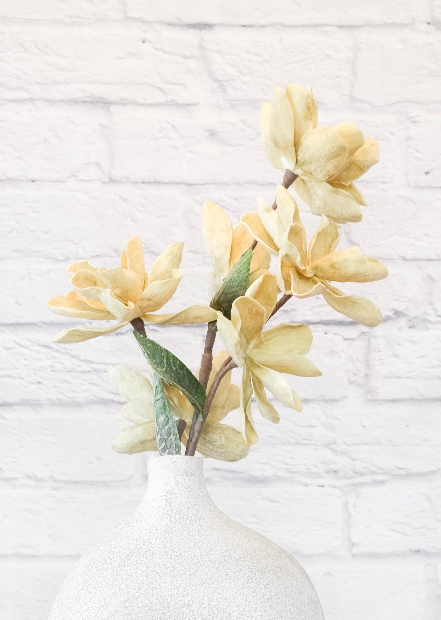 Faux Cream Bloom Stem