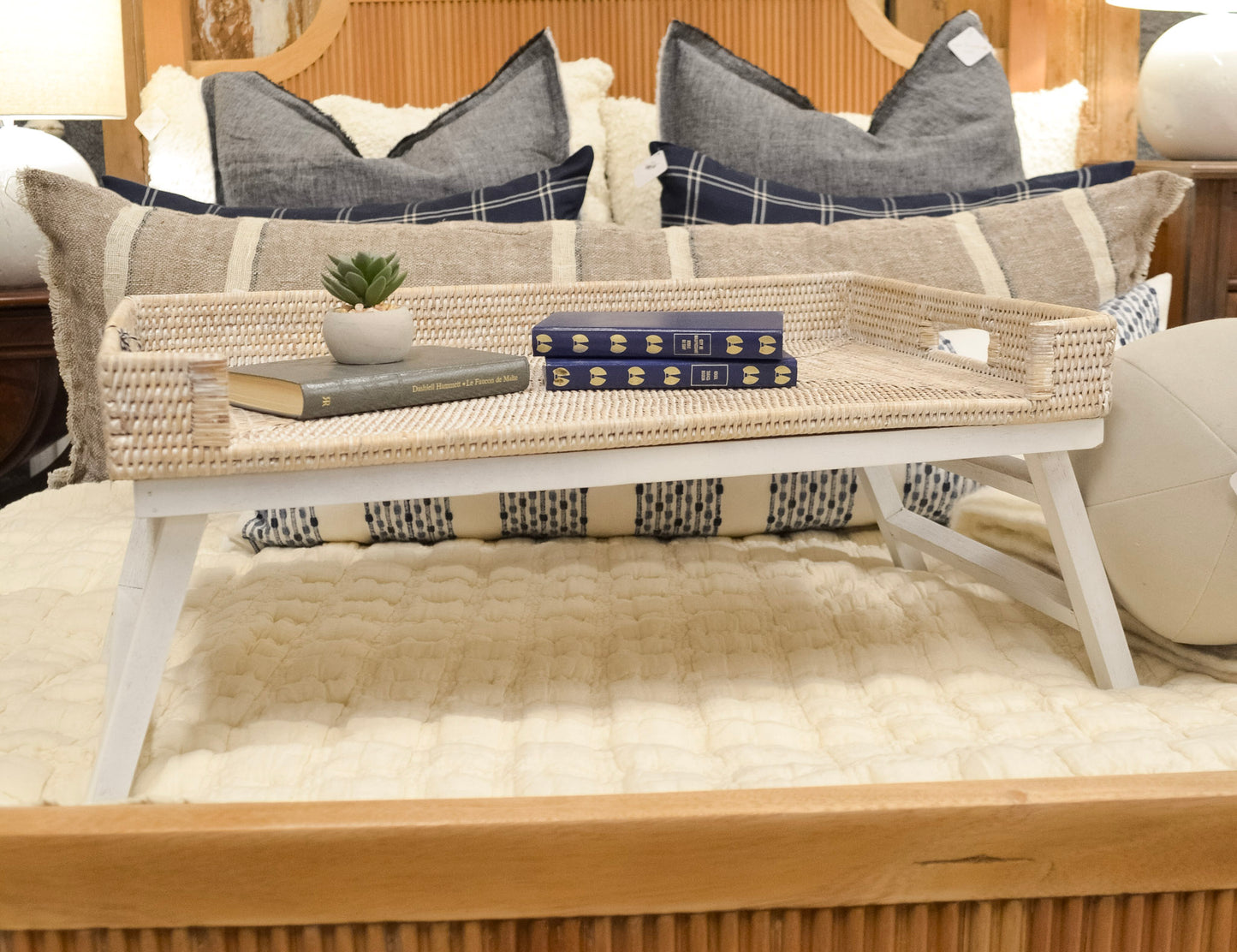 Burma Rattan Lap Tray Table