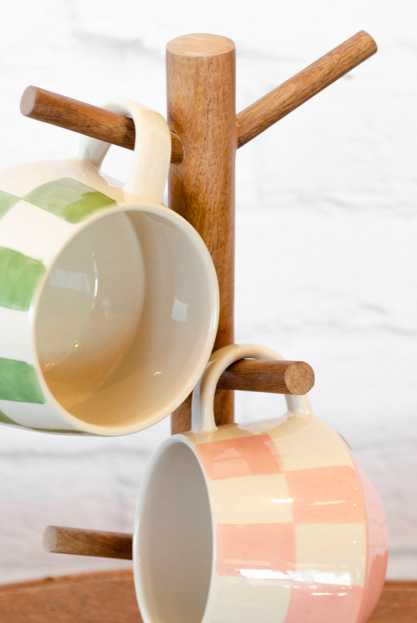 Natural Mango Wood Mug Stand