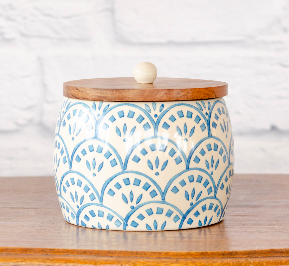 Seville Hand-Painted Stoneware Canister