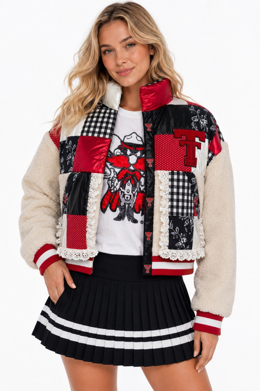 Texas Tech Patchwork Sherpa Jacket