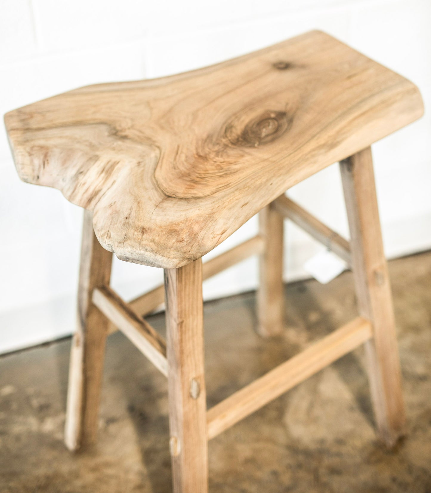 Live Edge Walnut Wood Stool