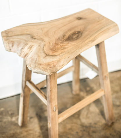 Live Edge Walnut Wood Stool