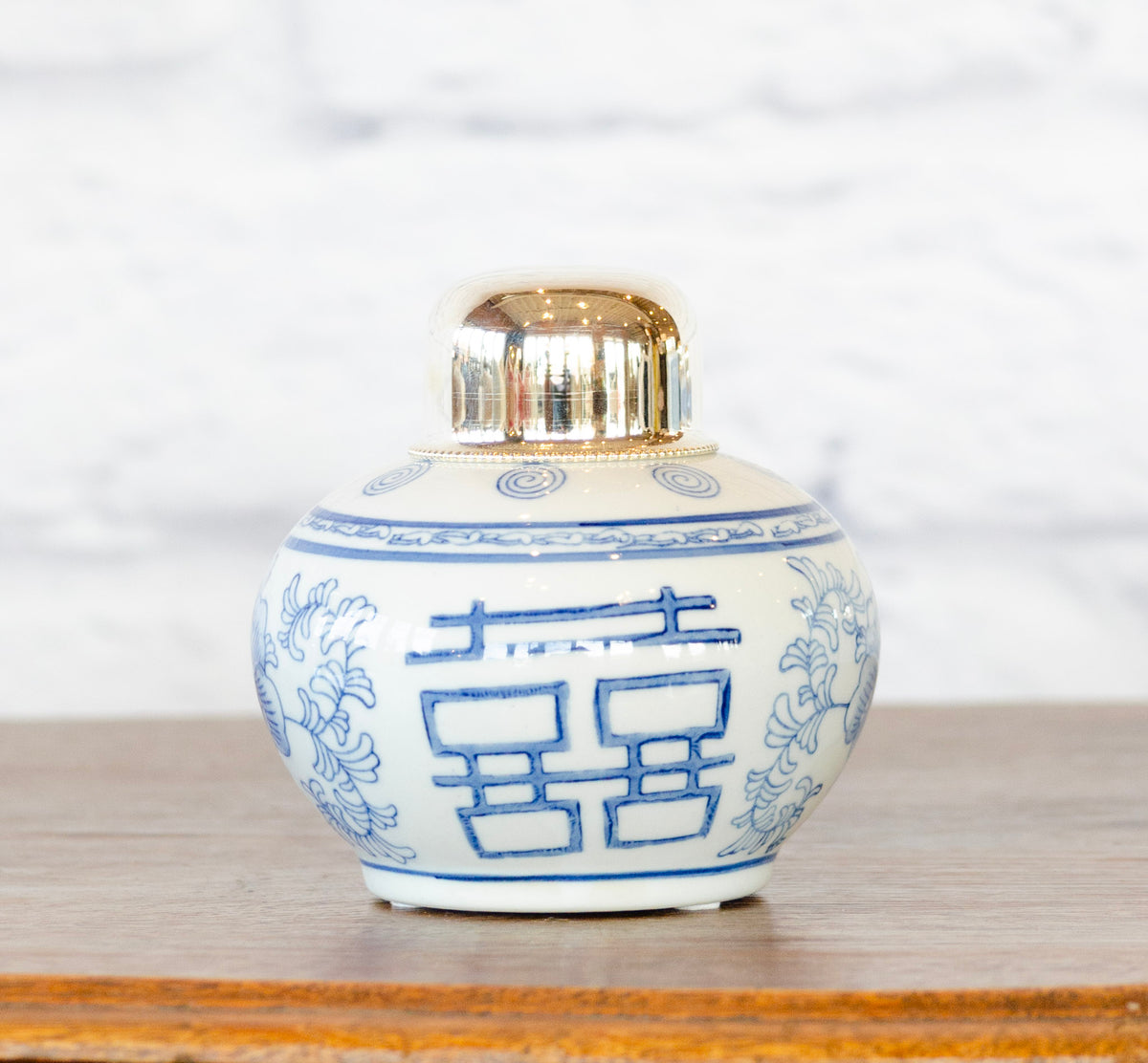 Empire Blue & White Lidded Jar