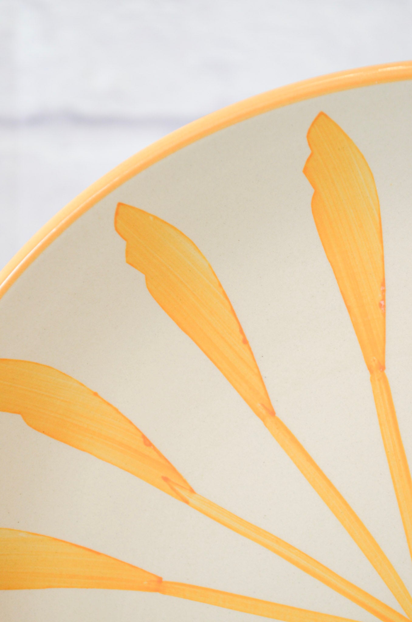 Set of Hand-Painted Stoneware Plates