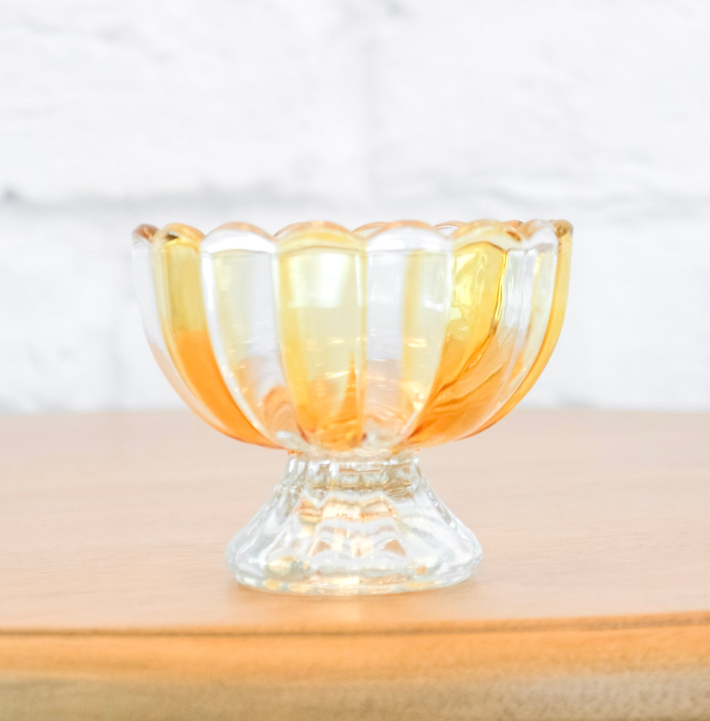 Striped Pedestal Candy Dish