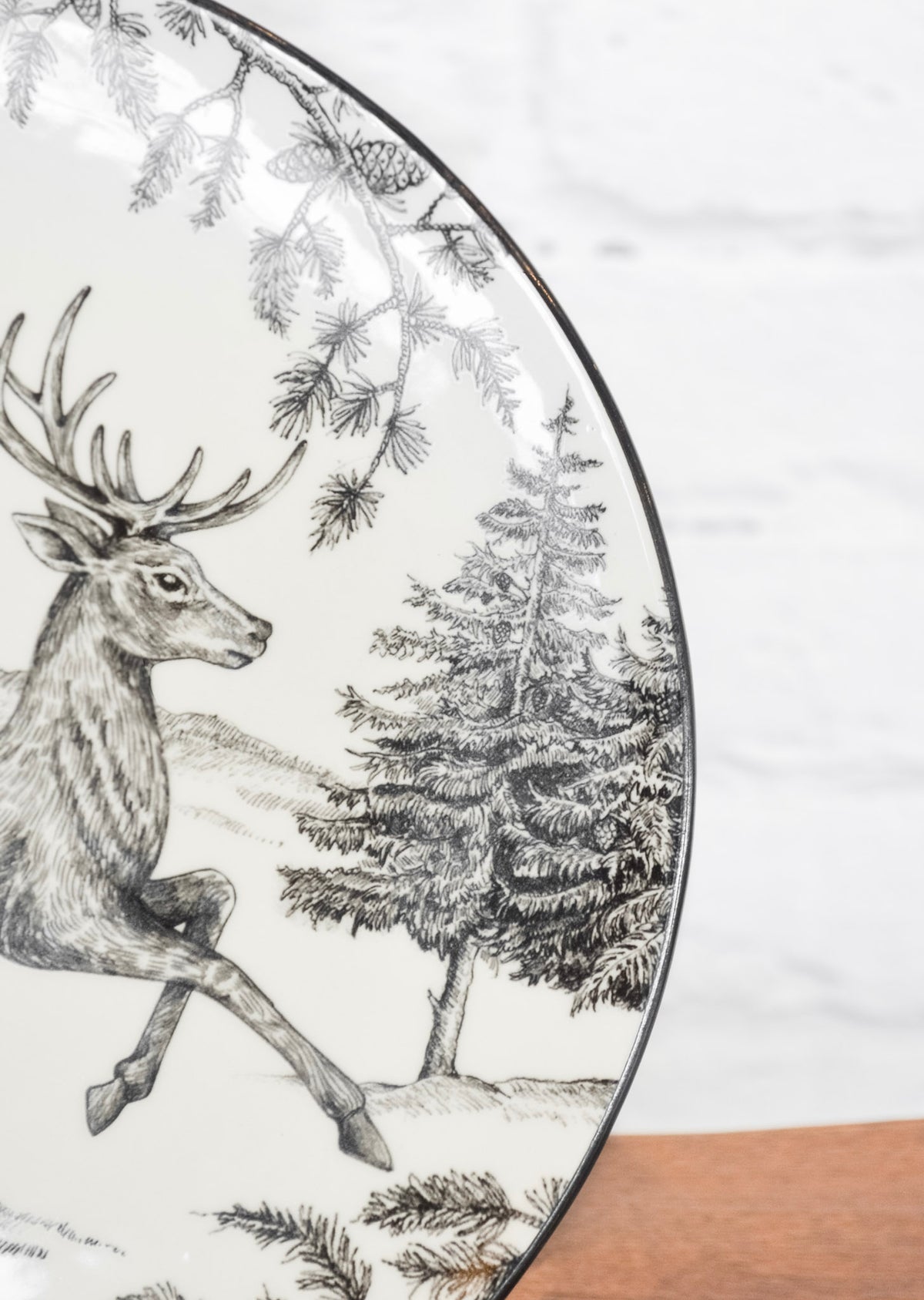 Winter Deer Ceramic Dinnerware Collection