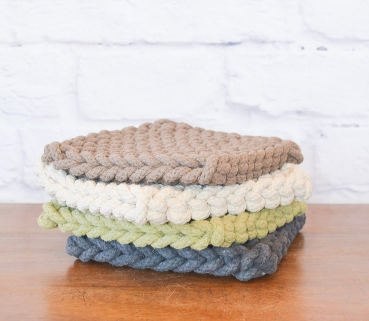 Forest & Stone Crochet Pot Holders