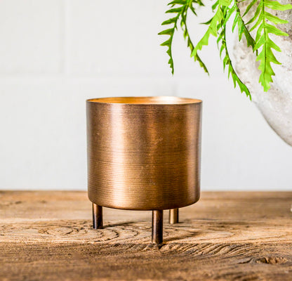 Antique Finish Copper Cachepot