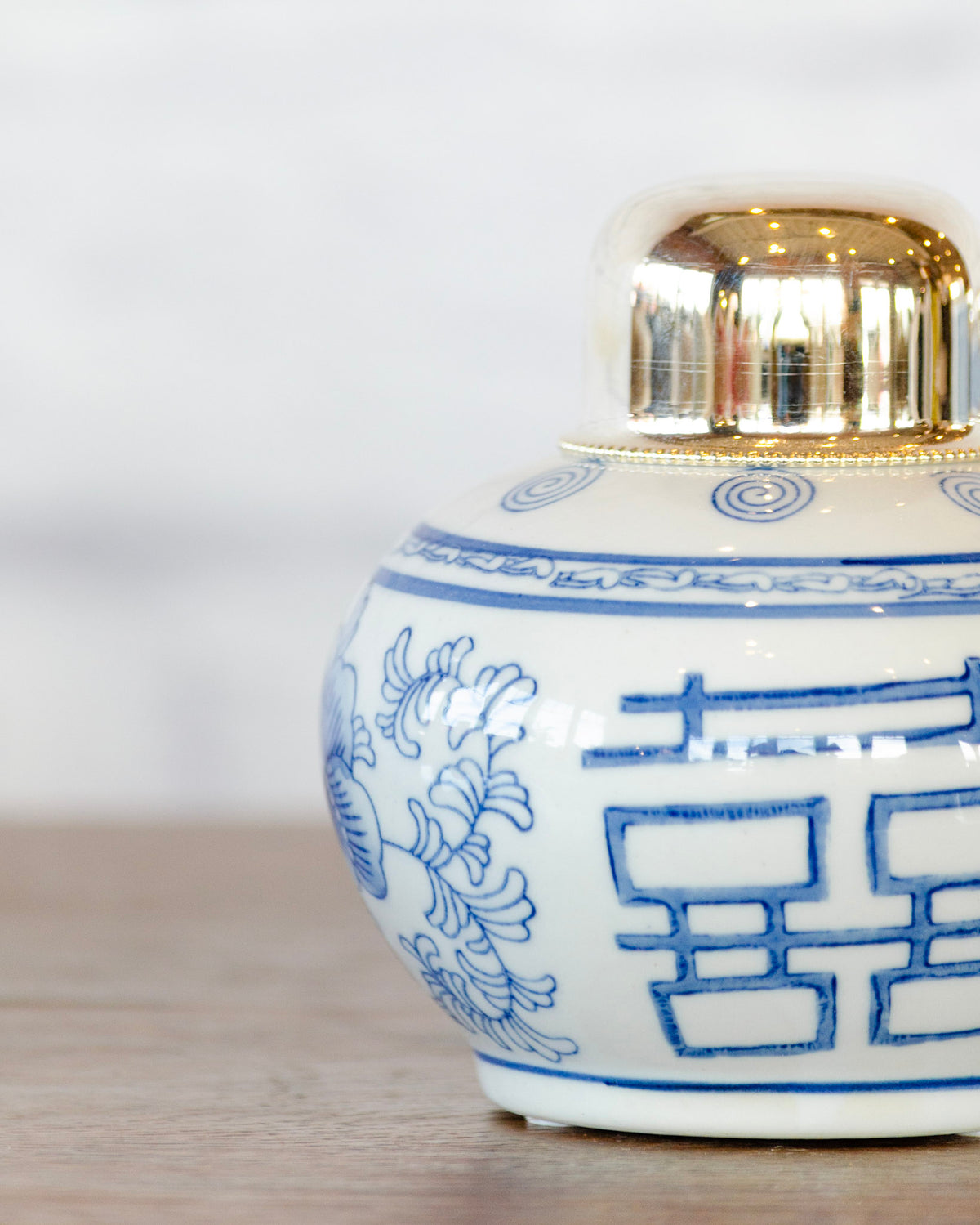 Empire Blue & White Lidded Jar