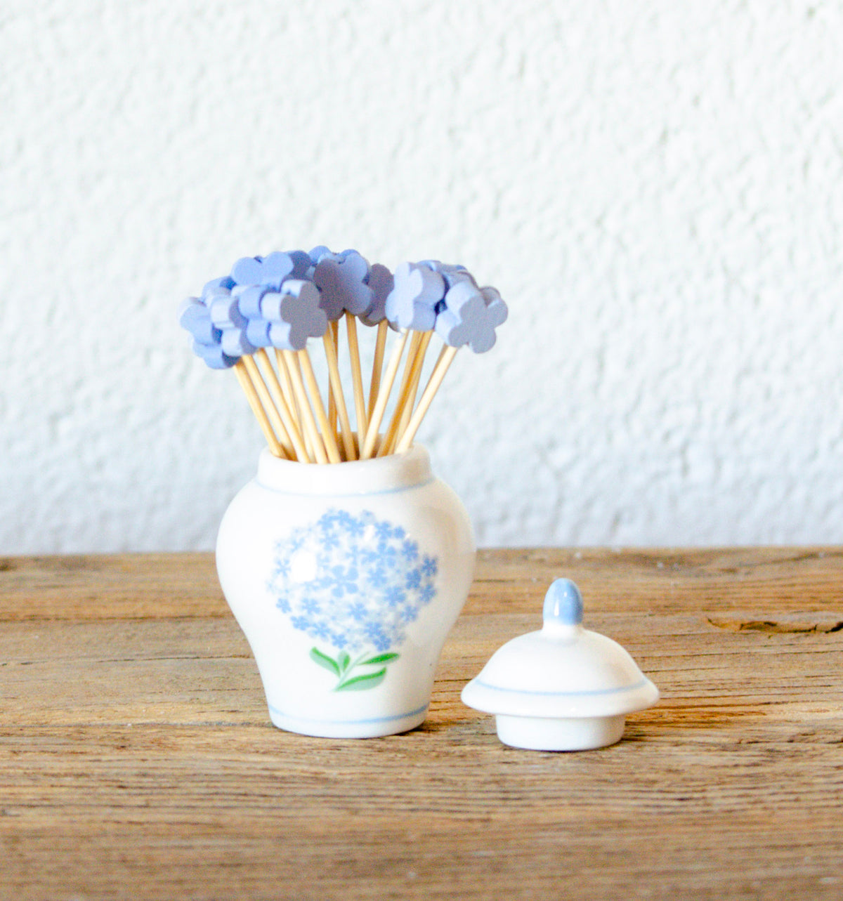 Mini Hydrangea Ginger Jar Toothpick Holder