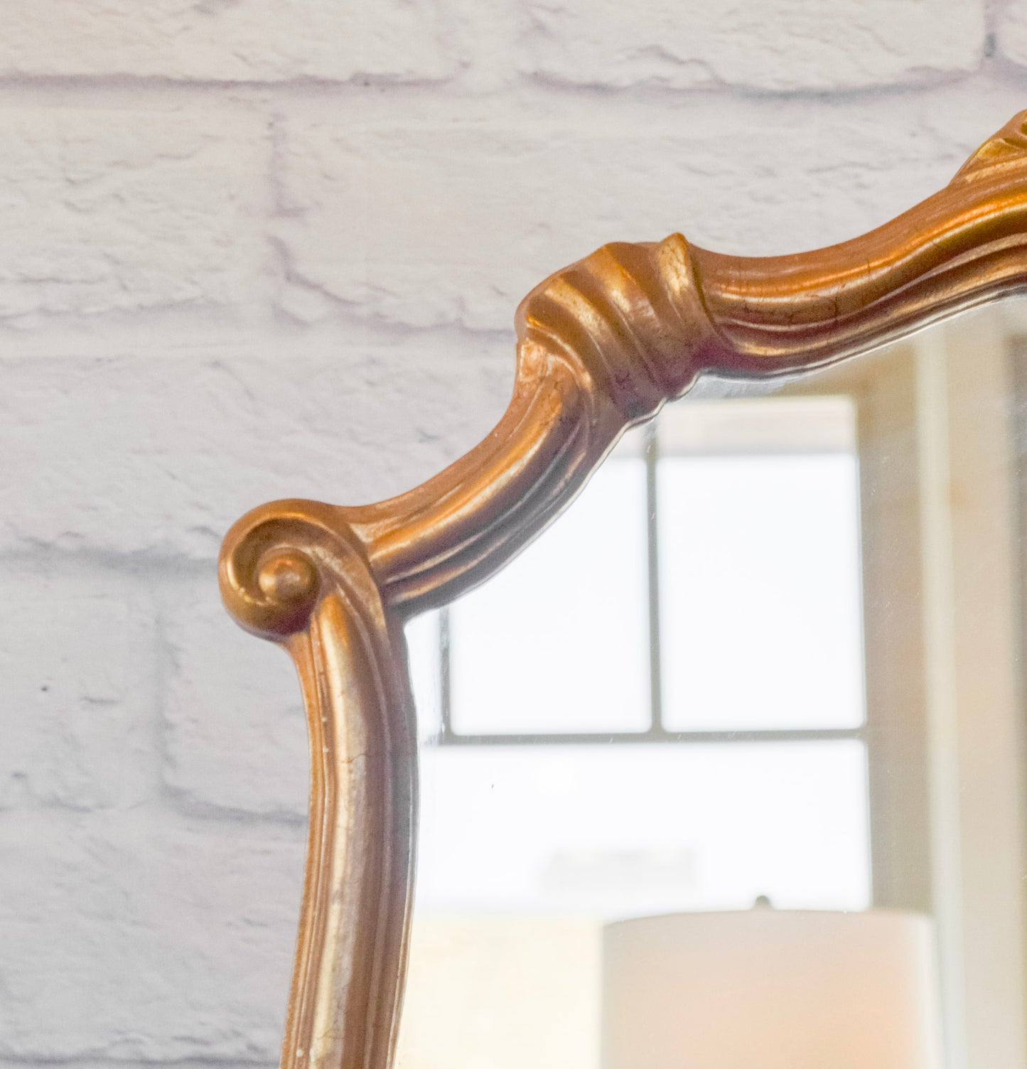 Shell Crowned Gilt Framed Mirror