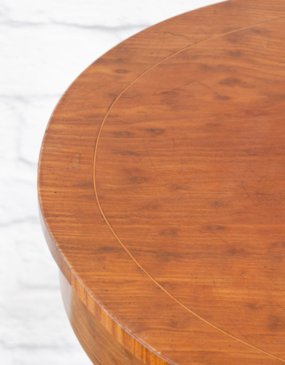 French Directoire Banded Inlay Walnut Side Table