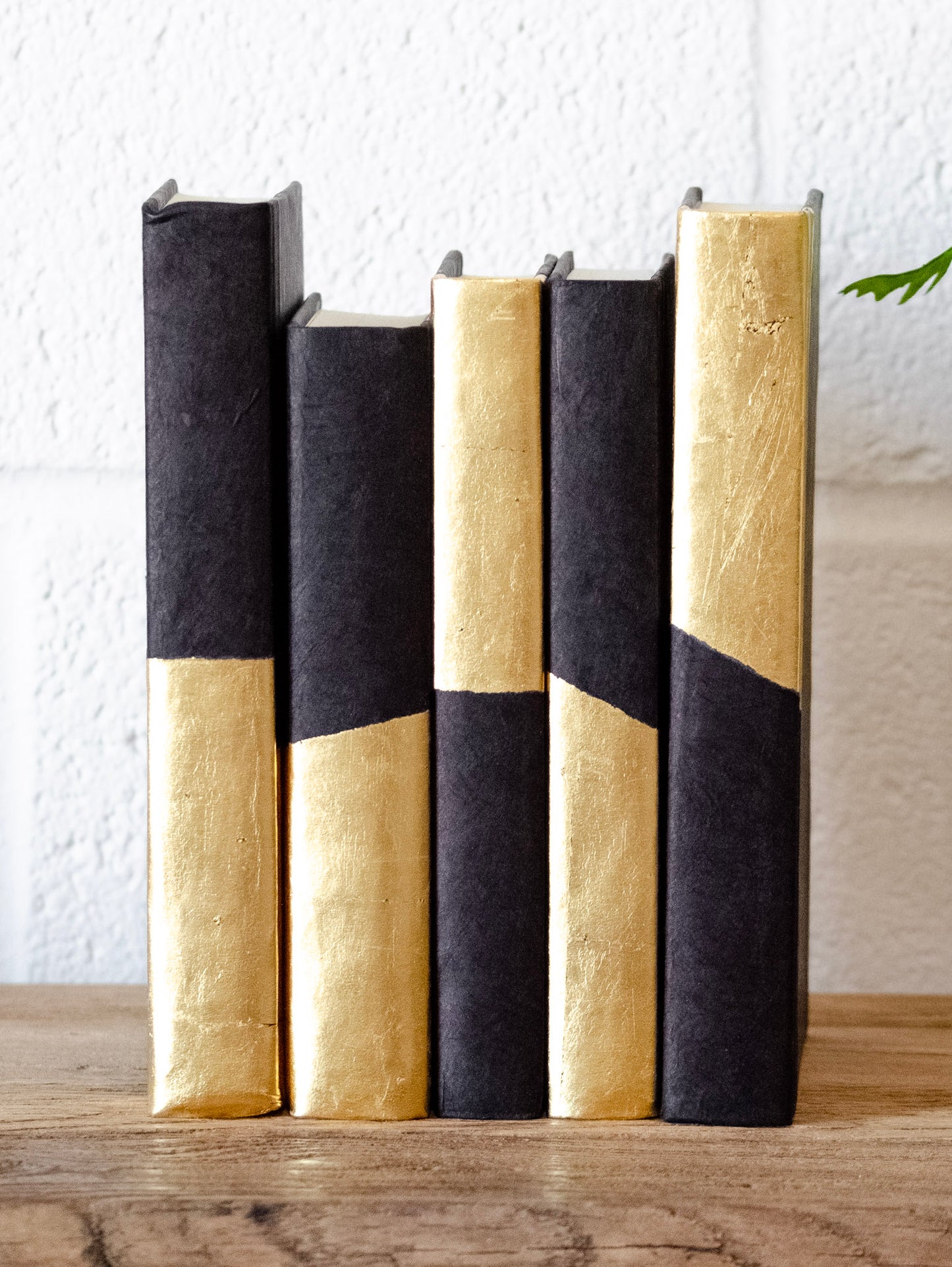 Black Parchment & Metallic Dip Decorative Book