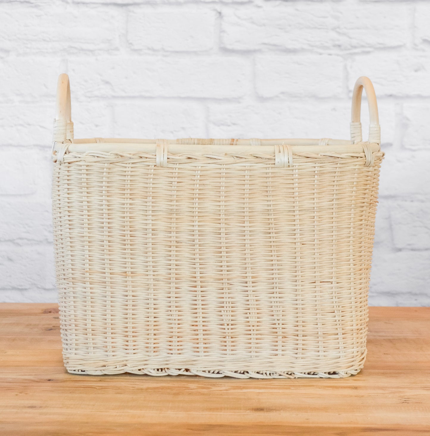 Square Rattan Basket w/ Handles