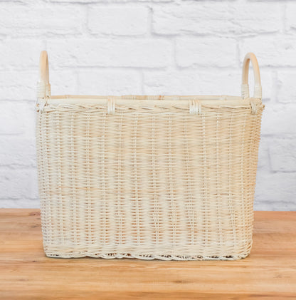 Square Rattan Basket w/ Handles