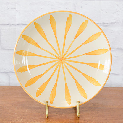 Set of Hand-Painted Stoneware Plates