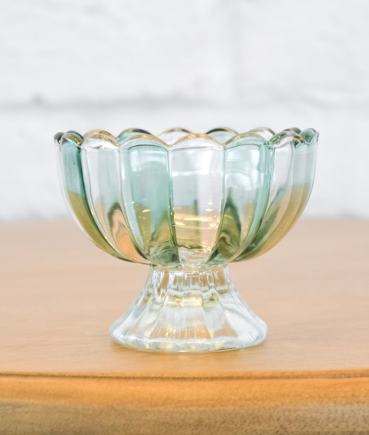 Striped Pedestal Candy Dish