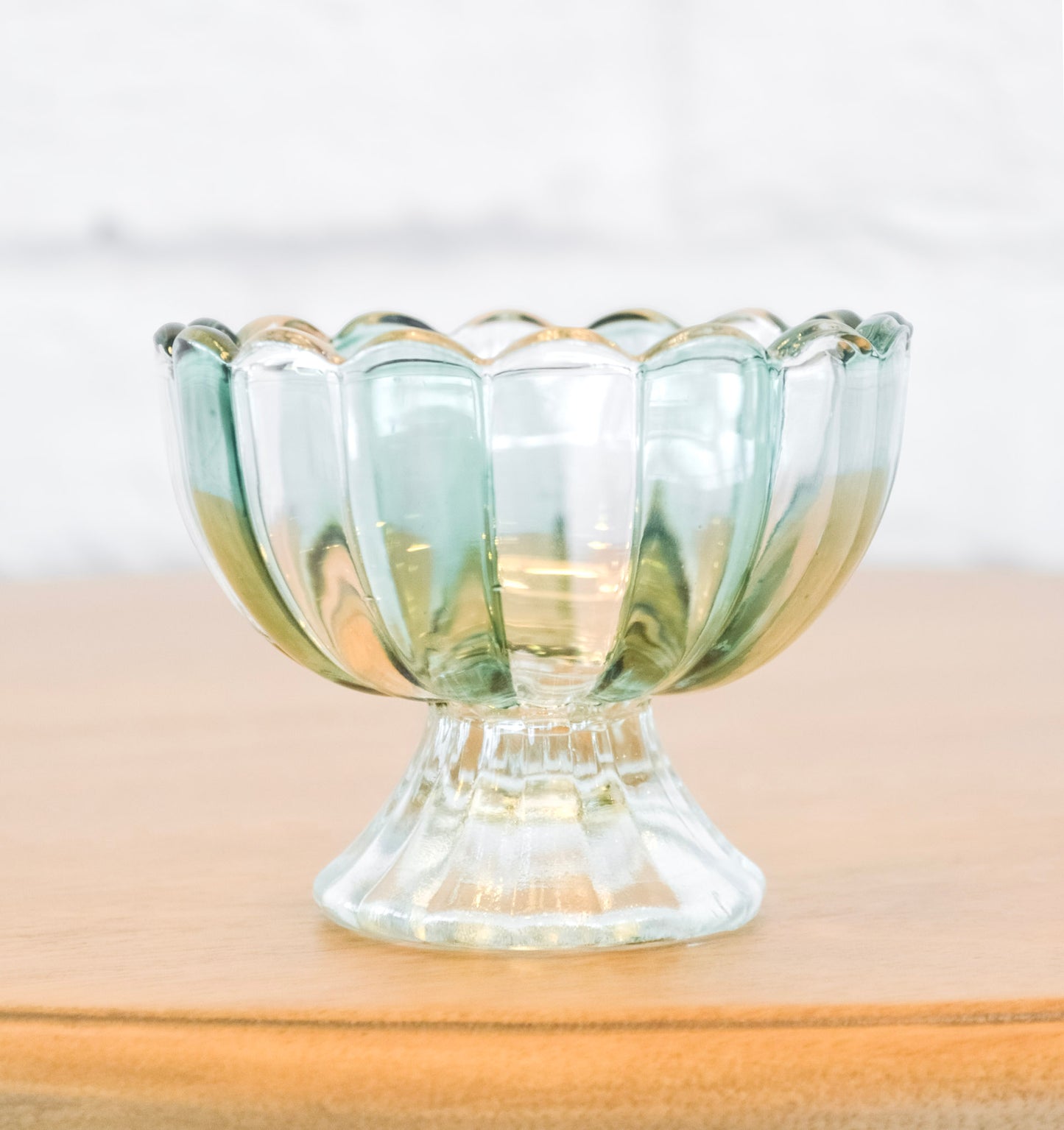 Striped Pedestal Candy Dish
