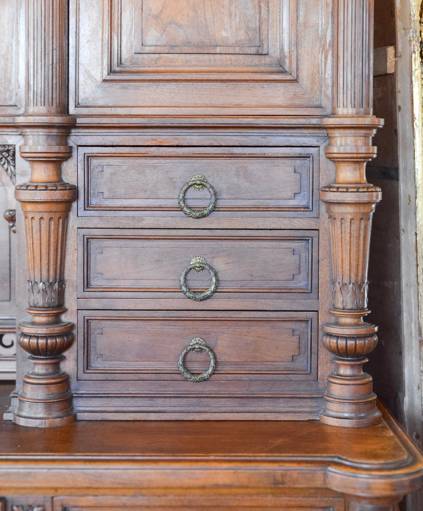 Grand Louis XVI Style Walnut Buffet