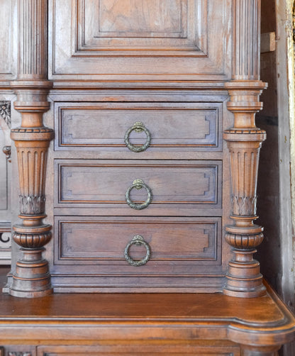 Grand Louis XVI Style Walnut Buffet