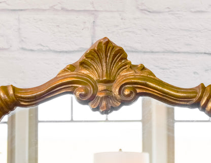 Shell Crowned Gilt Framed Mirror