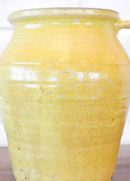 Tall Handmade Yellow Jug