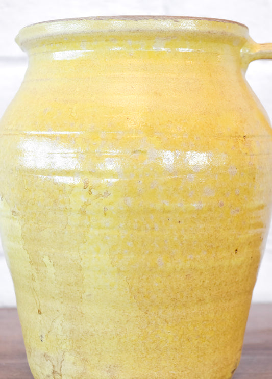 Tall Handmade Yellow Jug