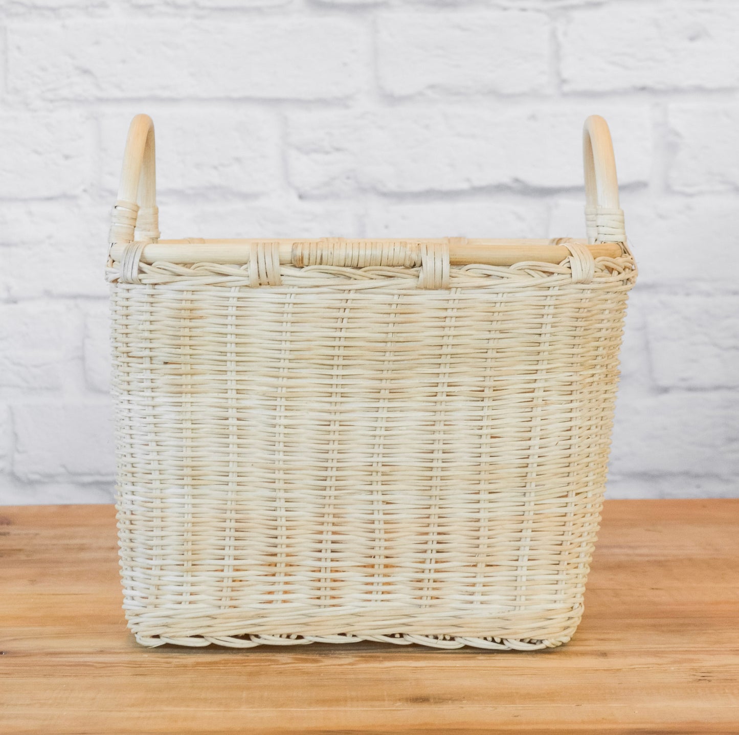 Square Rattan Basket w/ Handles