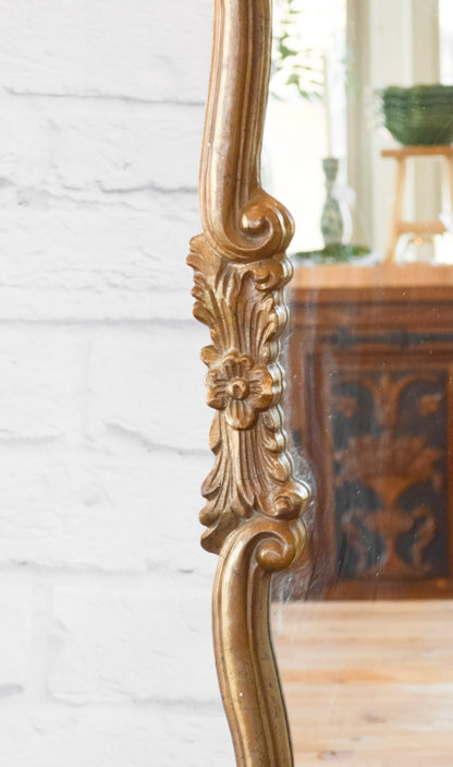 Shell Crowned Gilt Framed Mirror