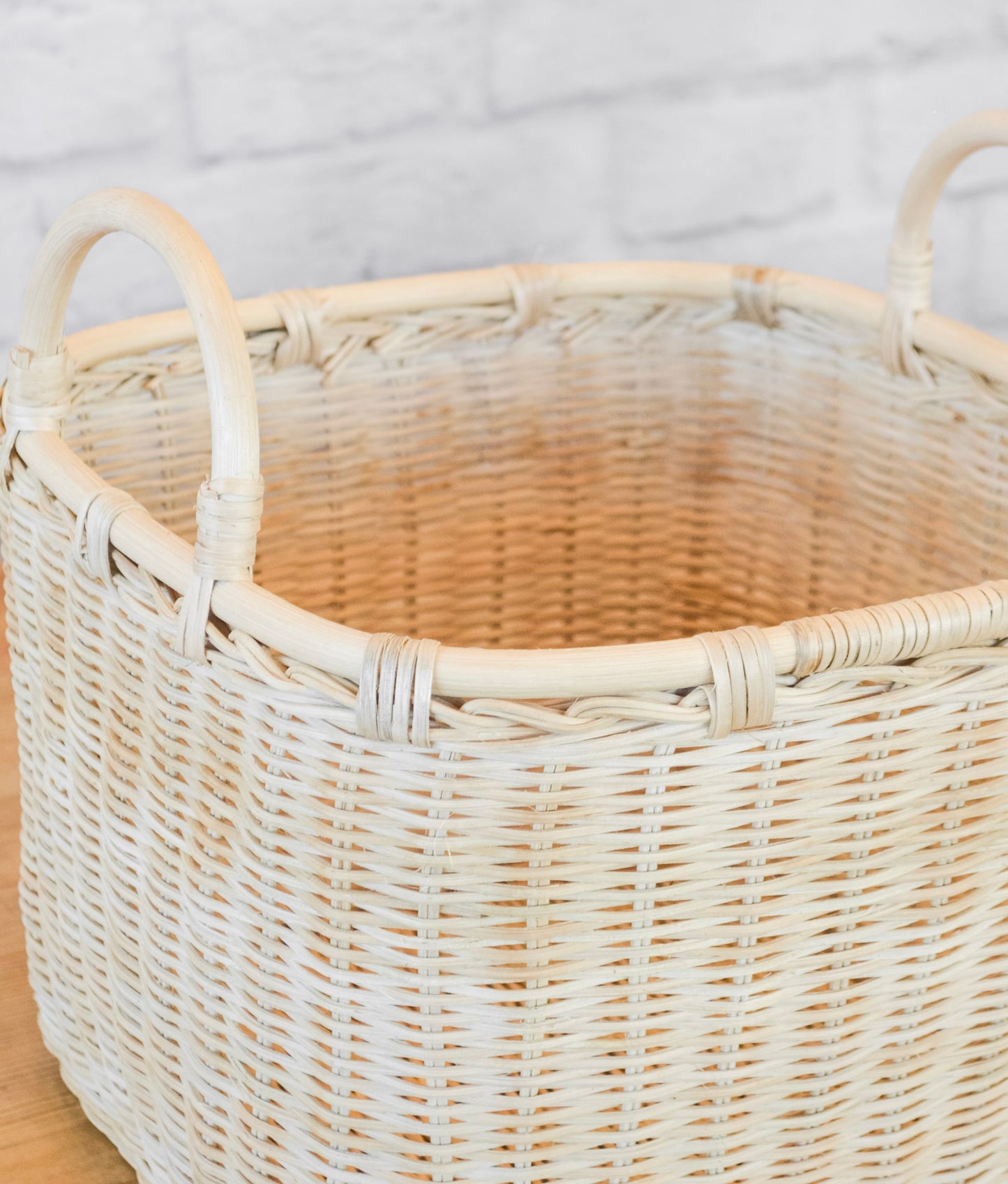 Square Rattan Basket w/ Handles