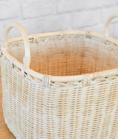 Square Rattan Basket w/ Handles