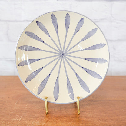 Set of Hand-Painted Stoneware Plates