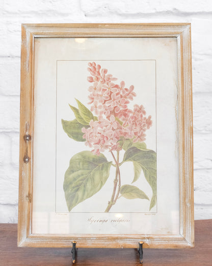 Wood Framed Floral Wall Decor