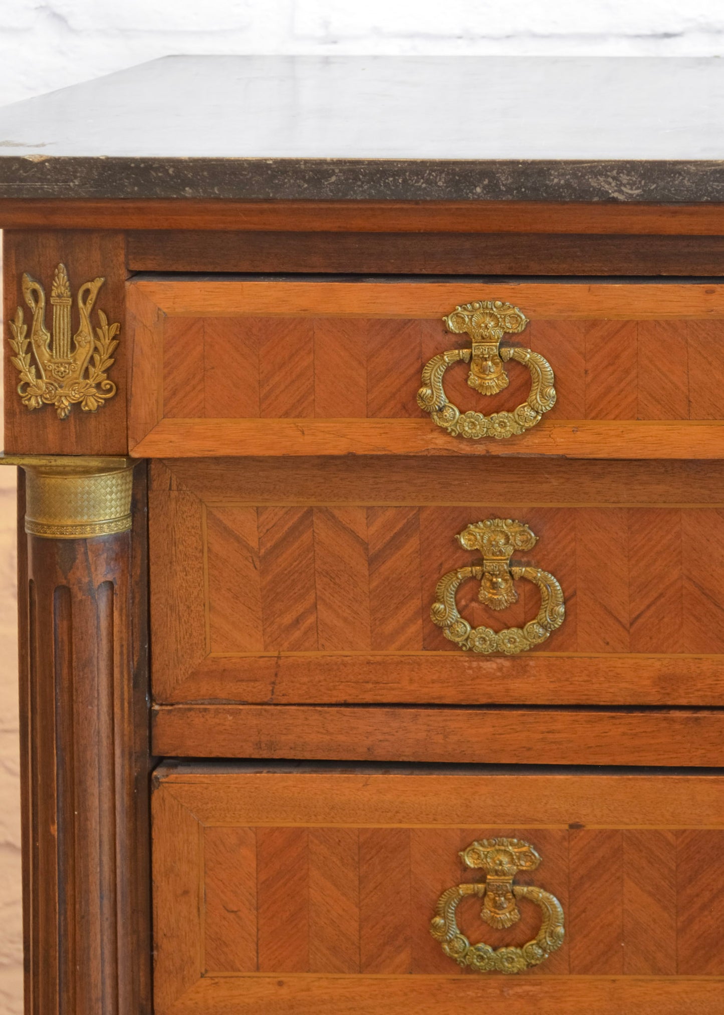 French Empire Style Marble Top Commode