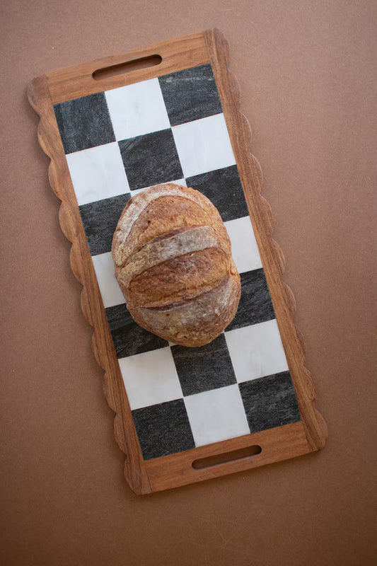 Scalloped Checkered Serving Board