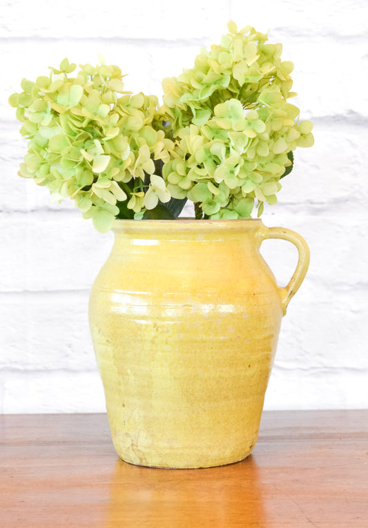 Tall Handmade Yellow Jug