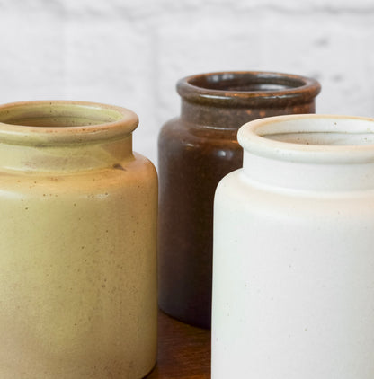 Vintage-Inspired Mini Stoneware Crock