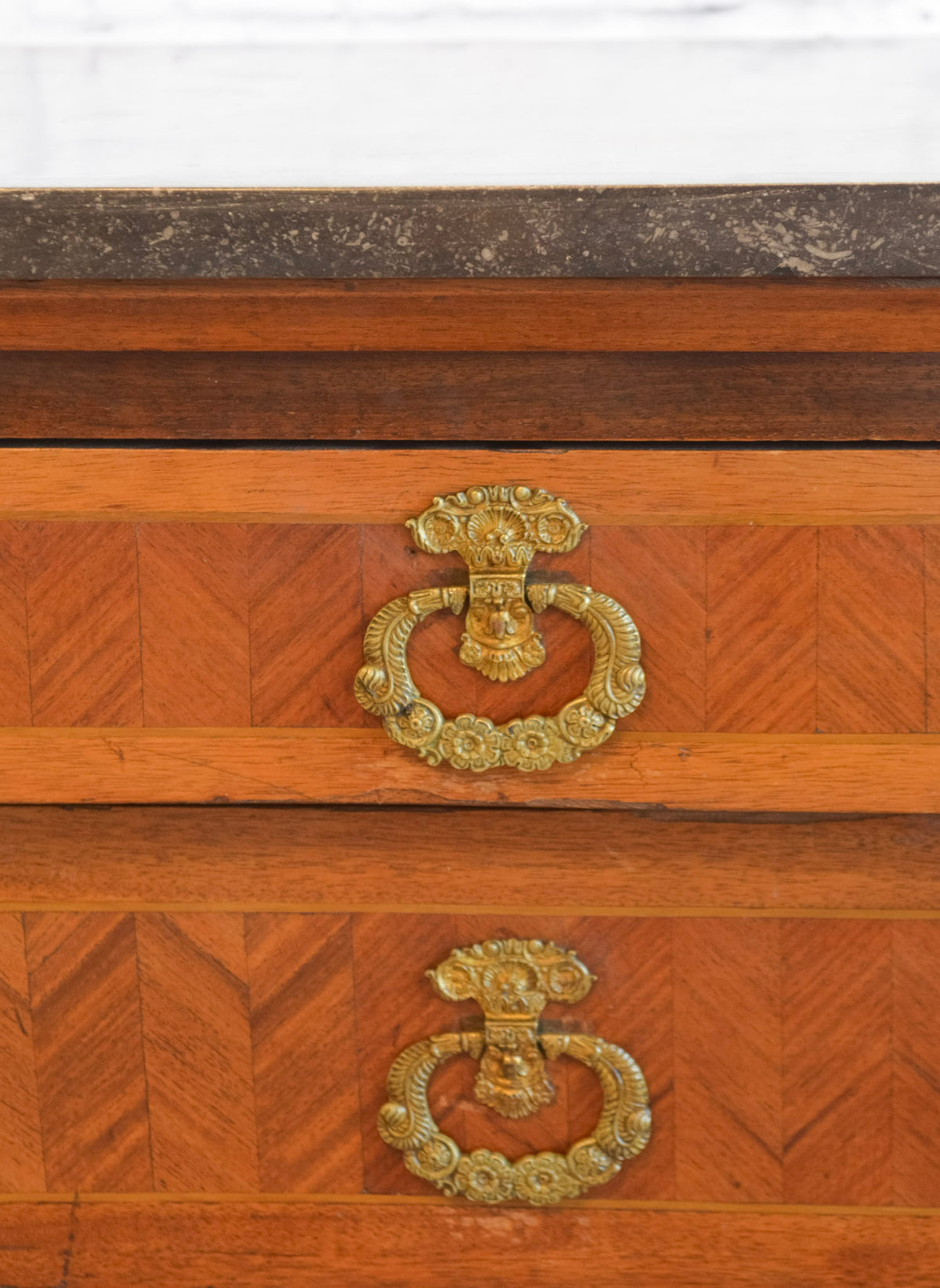 French Empire Style Marble Top Commode