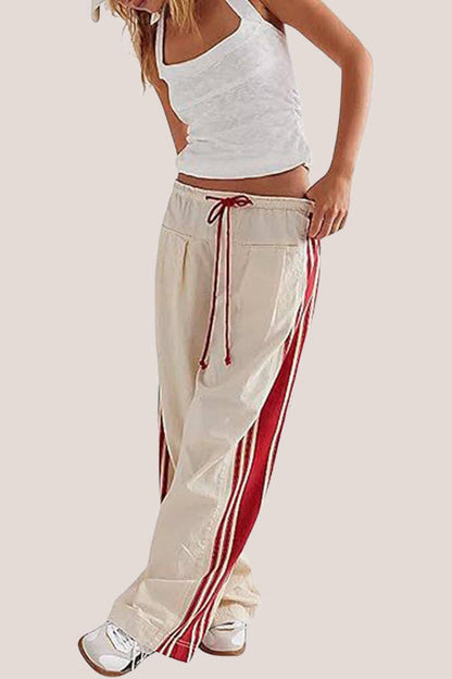 Sporty Side-Striped Casual Pants