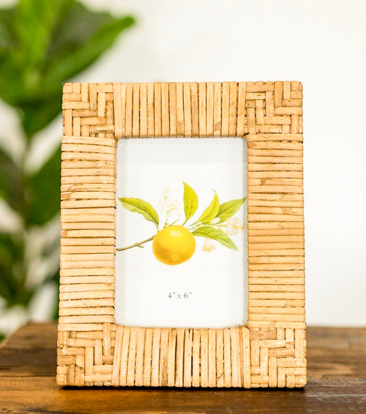 Handwoven Natural Rattan Frame